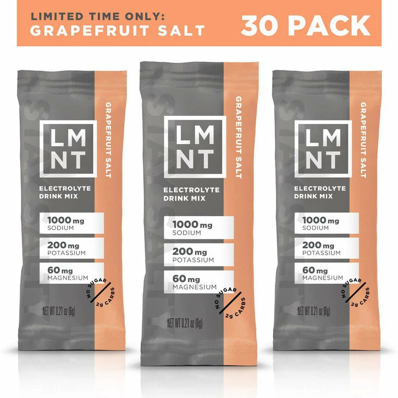 Limited Edition Grapefruit LMNT Electrolytes Recharge 30 Pack Box 4 Limited Edition Grapefruit LMNT Electrolytes Recharge 30 Pack Box