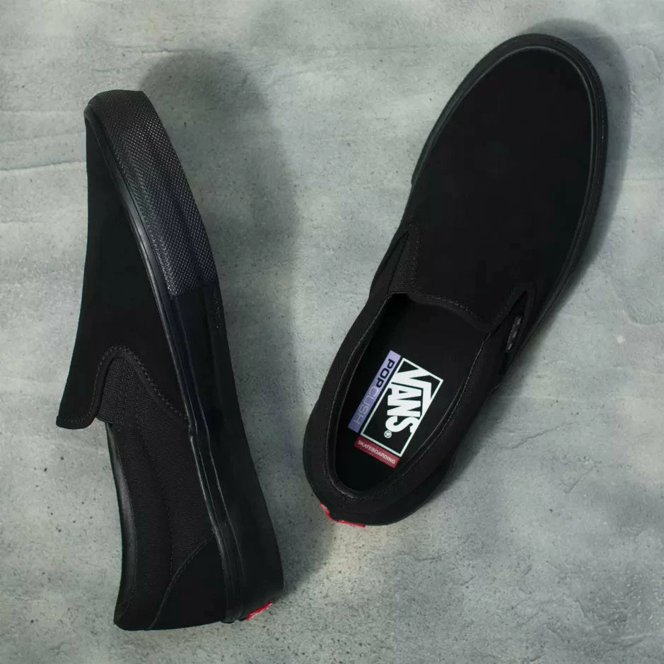 Vans Skate Slip On Shoes - Black/Black 4 Vans Skate Slip On Shoes - Black/Black